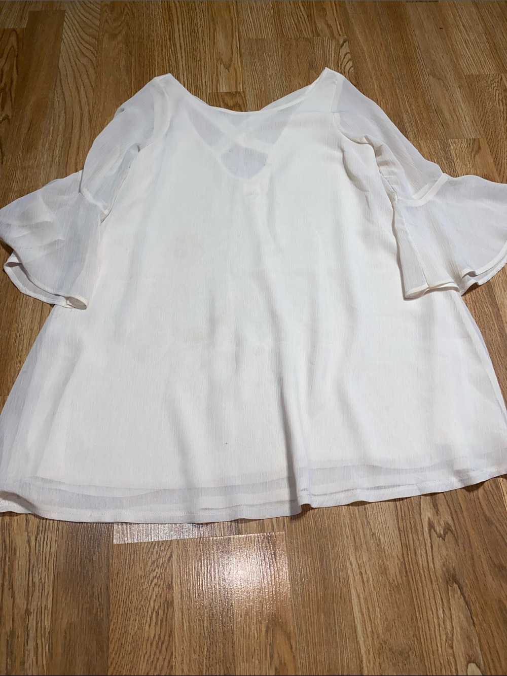 audrey White Bell Sleeve Tunic Top